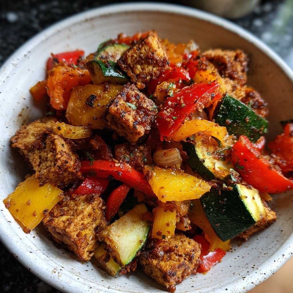 Blechgericht Mit Tofu Gemüse