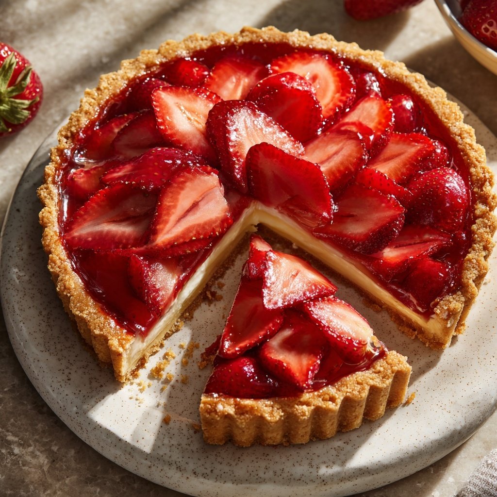 Dekadente Erdbeer-Mandel-Tarte