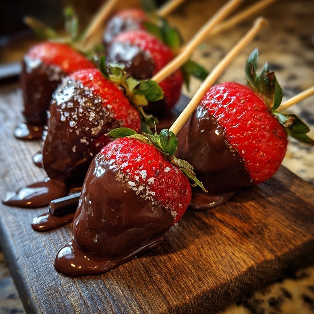 Erdbeer Spieße Mit Schokolade
