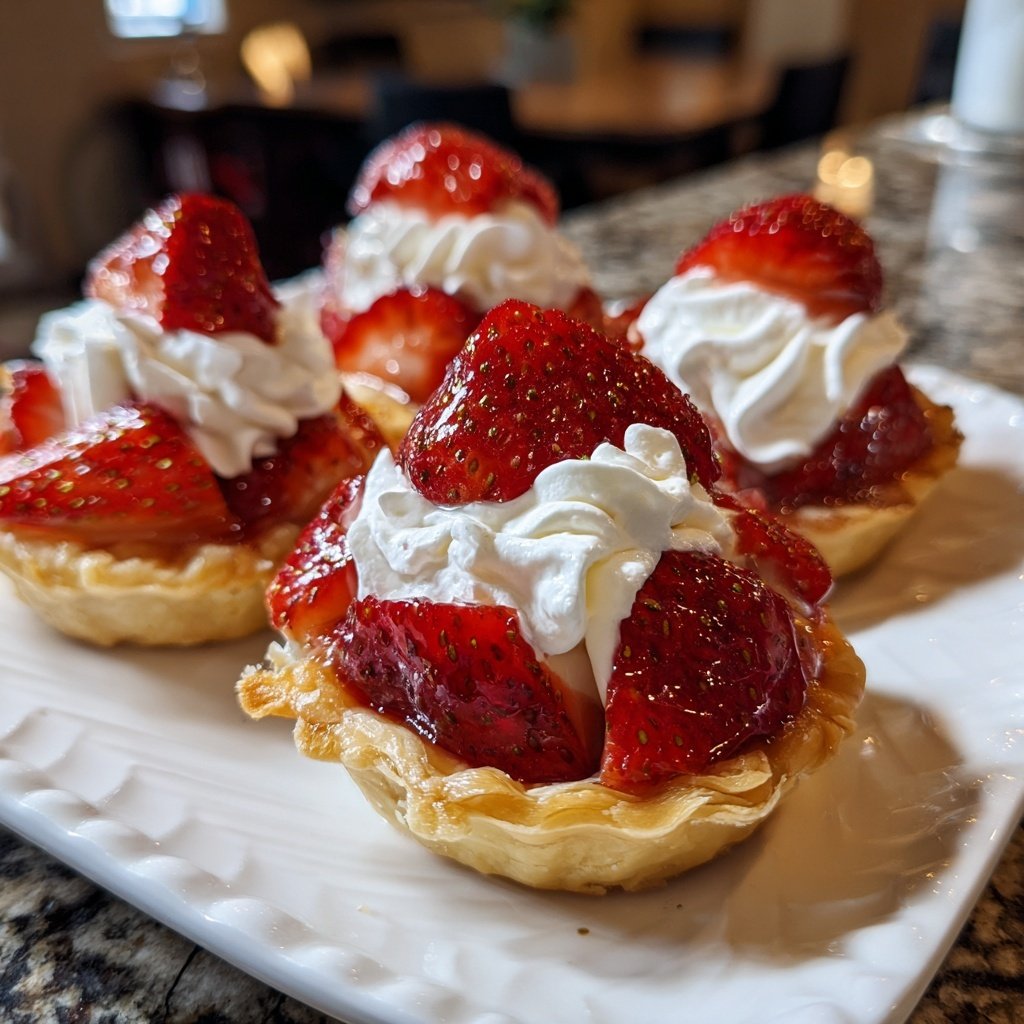 Mini Erdbeertörtchen mit Creme