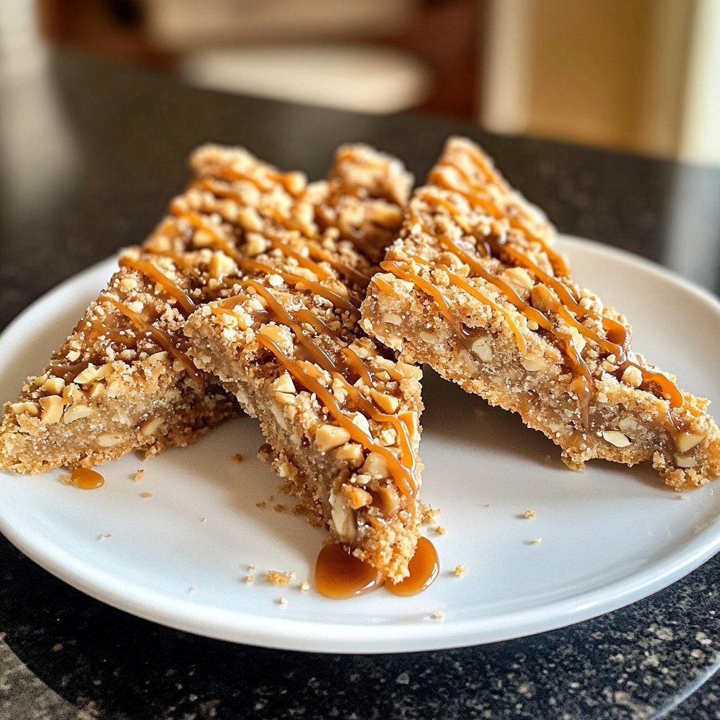 Nussecken mit Karamell