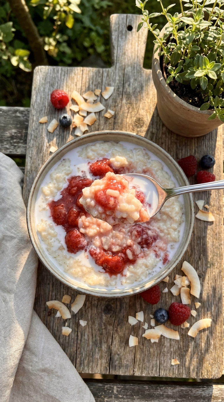 Erdbeer Kokos Milchreis​