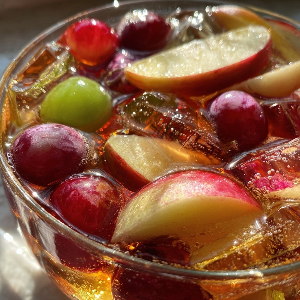 Apfel-Trauben-Bowle mit Ginger Ale