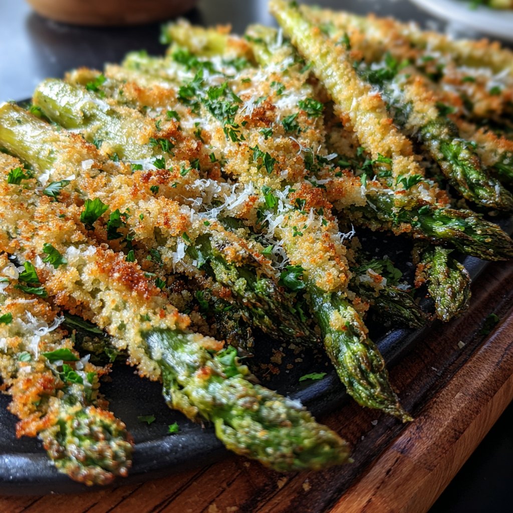 Crispy Garlic Parmesan Asparagus