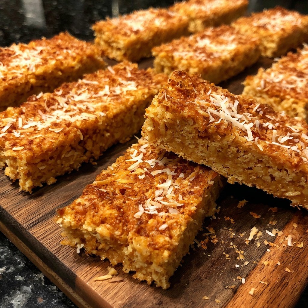 Kokosnuss Proteinriegel backen