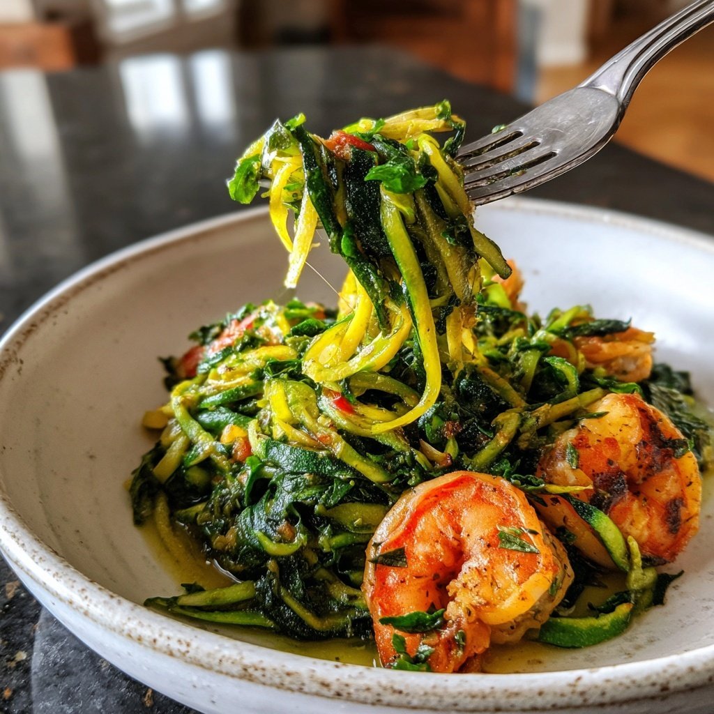 Zucchini Nudeln Mit Garnelen