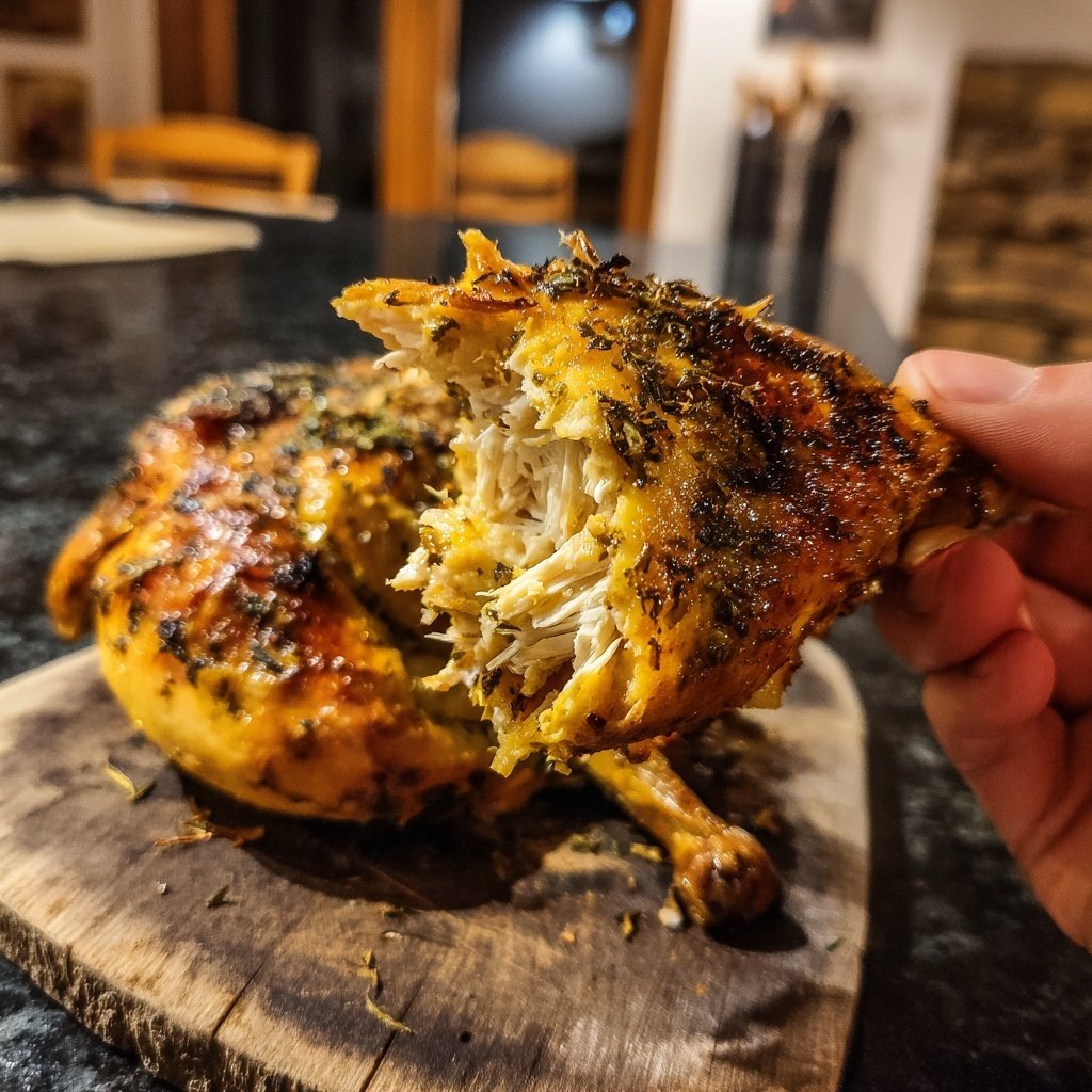 Knoblauchbutter Ofenhähnchen