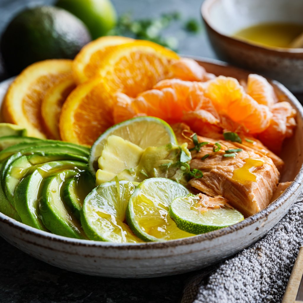 Avocado Citrus Salmon Bowl