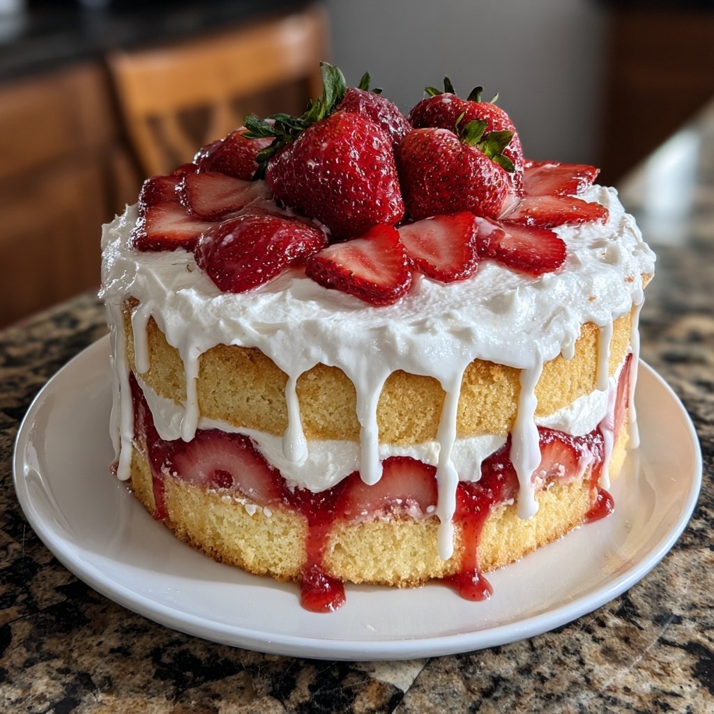 All-in-One Erdbeerkuchen Rezept