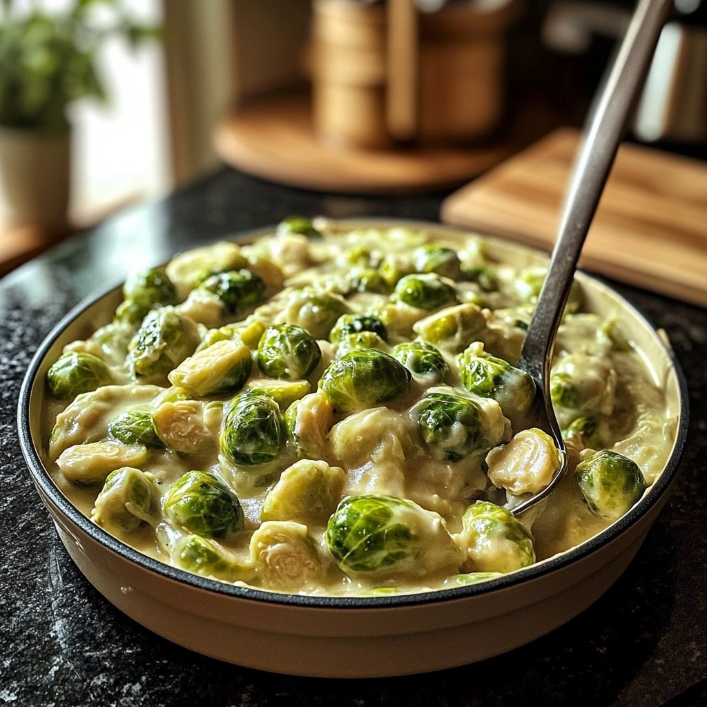 Cremige Rosenkohlpfanne