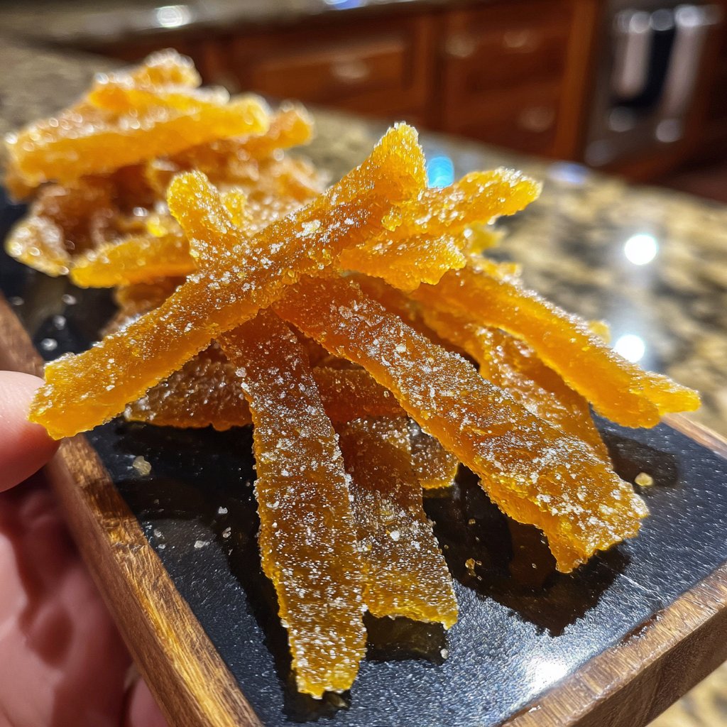 Zuckerhaltige Orangenschalen-Bites