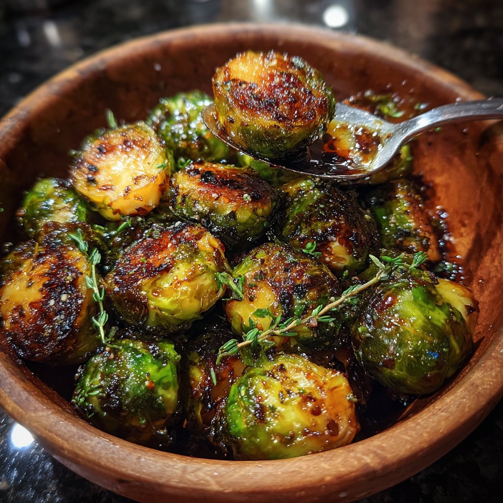 Einfacher Honig-Balsamico-Rosenkohl