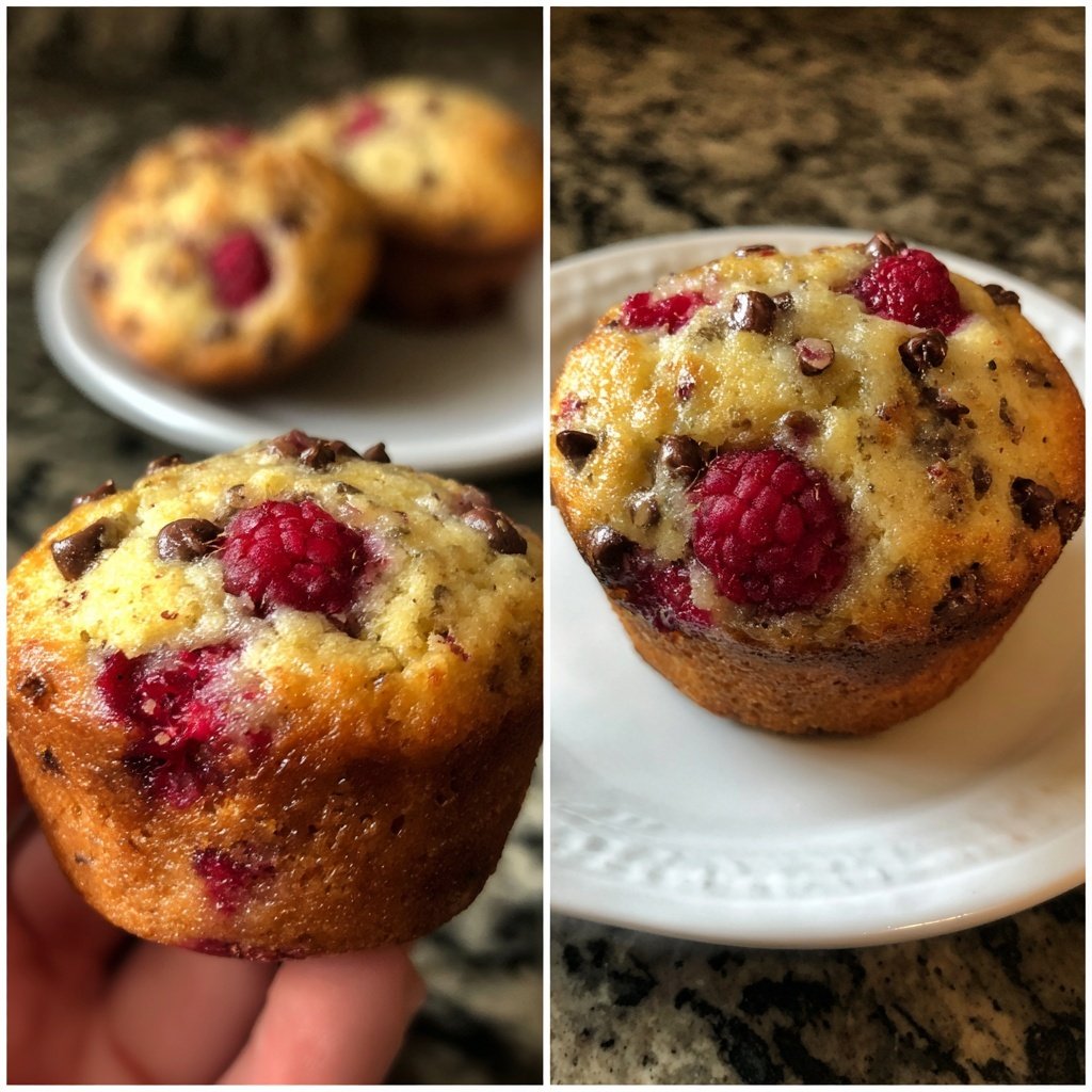 Schoko Chip Himbeer Muffins