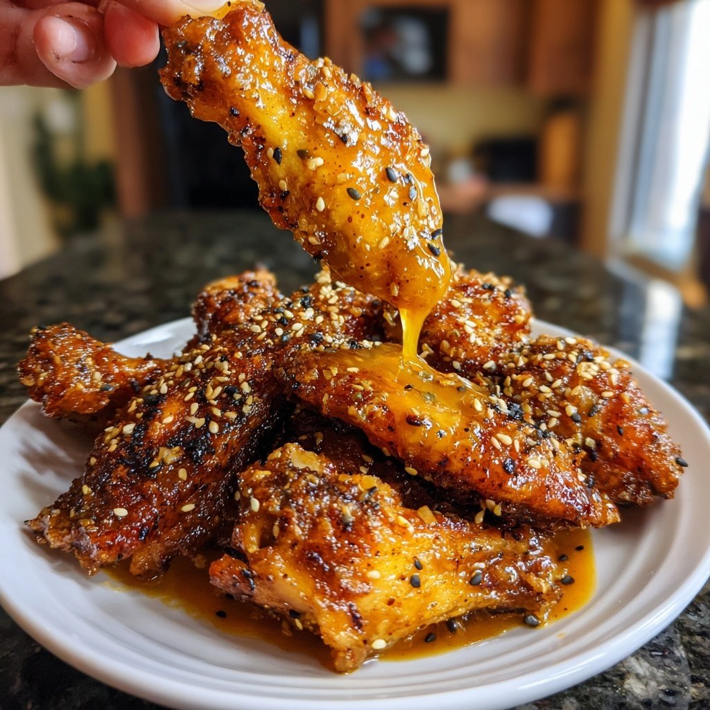 Bonchon Soja Knoblauch Hühnerflügel