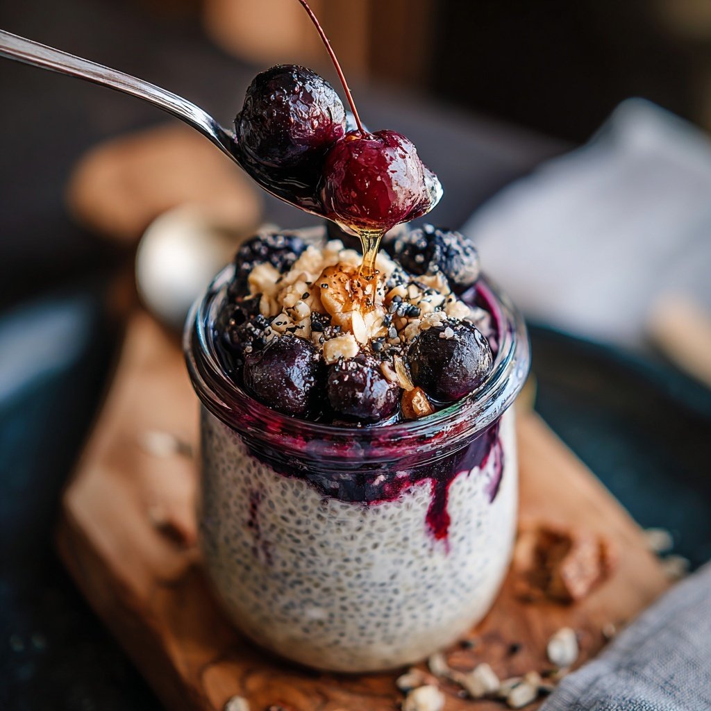 Warmer Beeren-Chia-Pudding