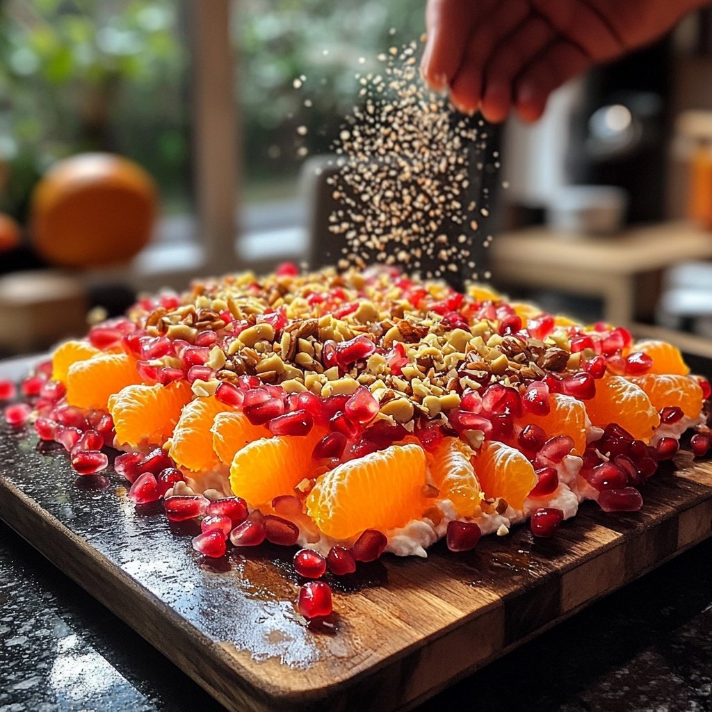 Orangen-Rotkohl-Salat mit Granatapfelkernen