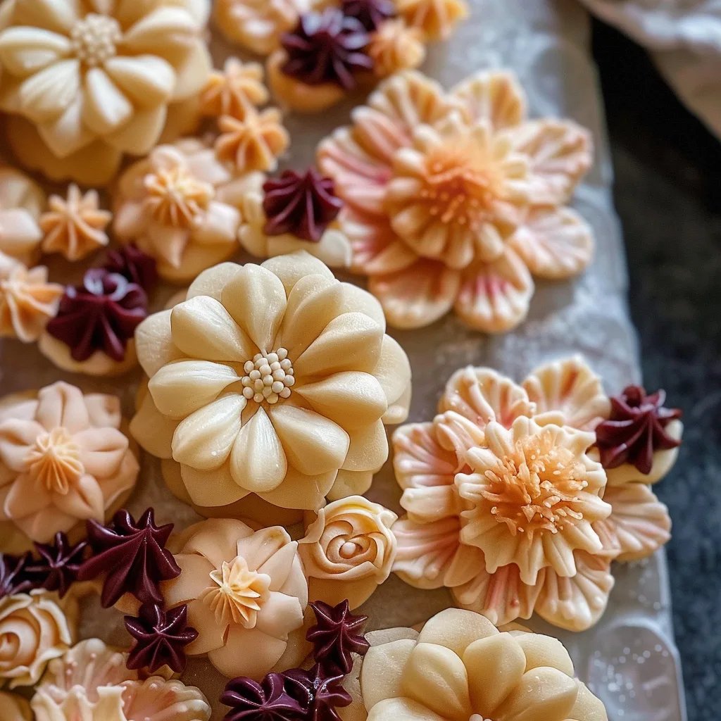Marzipanblüten (Marzipan-Spritzgebäck)
