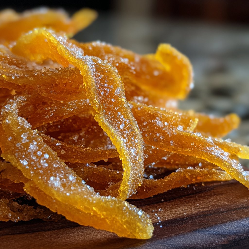 Gourmet kandierter Orangenschalen