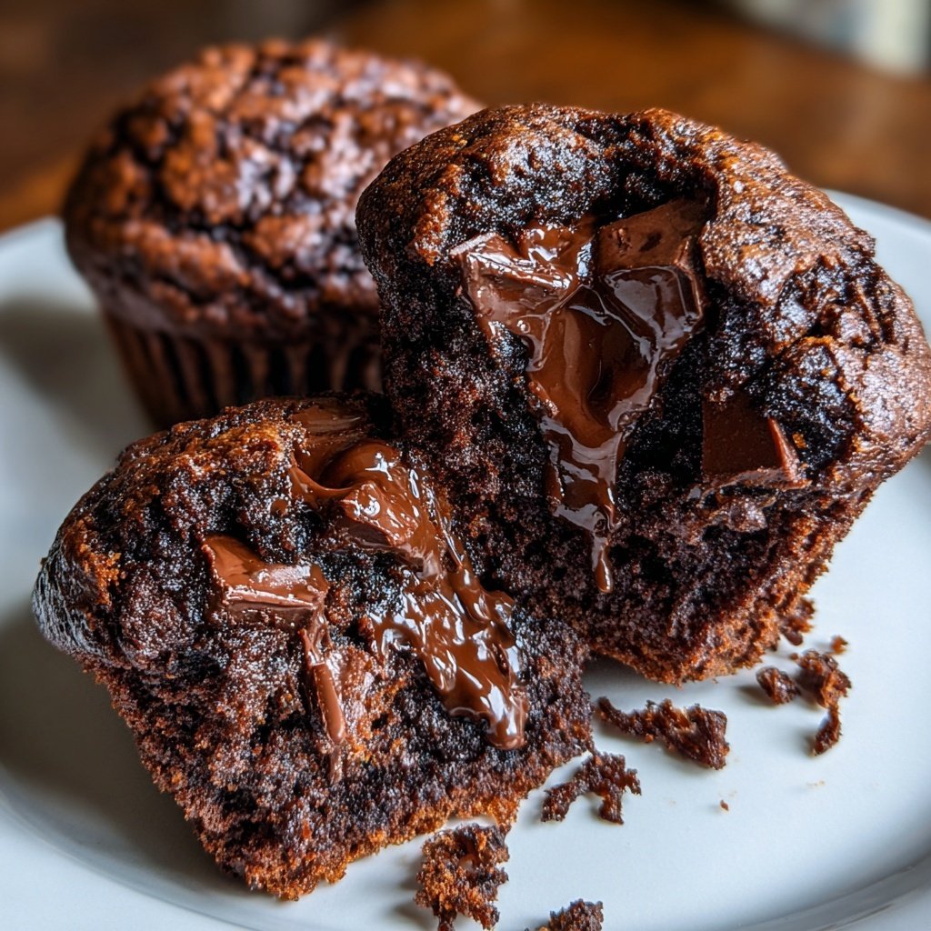 Doppelte Schokoladen Muffins