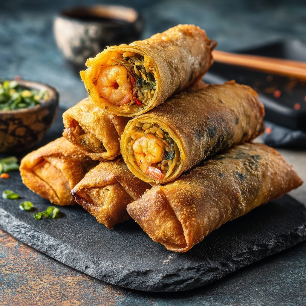 Jerk Garnelen Frühlingsrollen