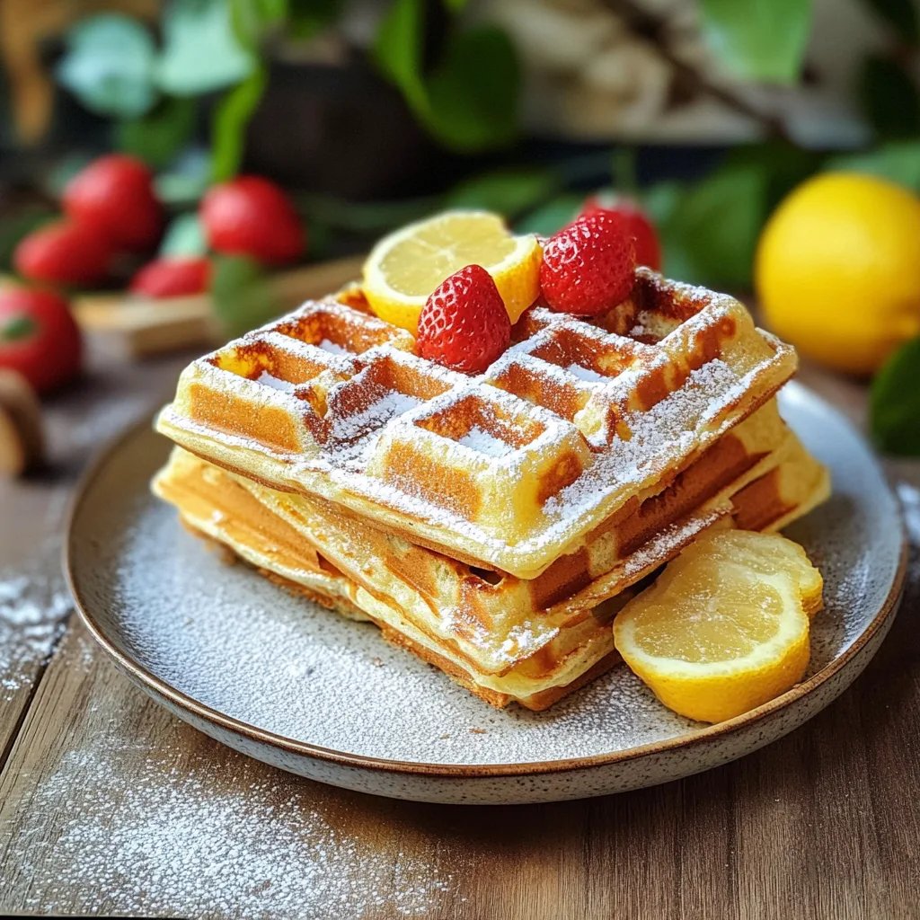 Zitronen-Quark-Waffeln
