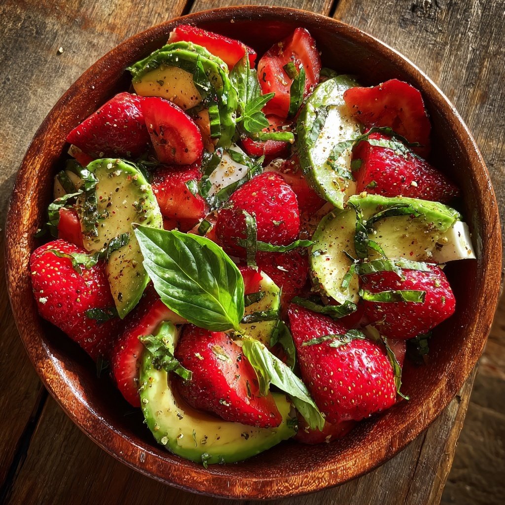 Erdbeer-Avocado-Caprese-Salat