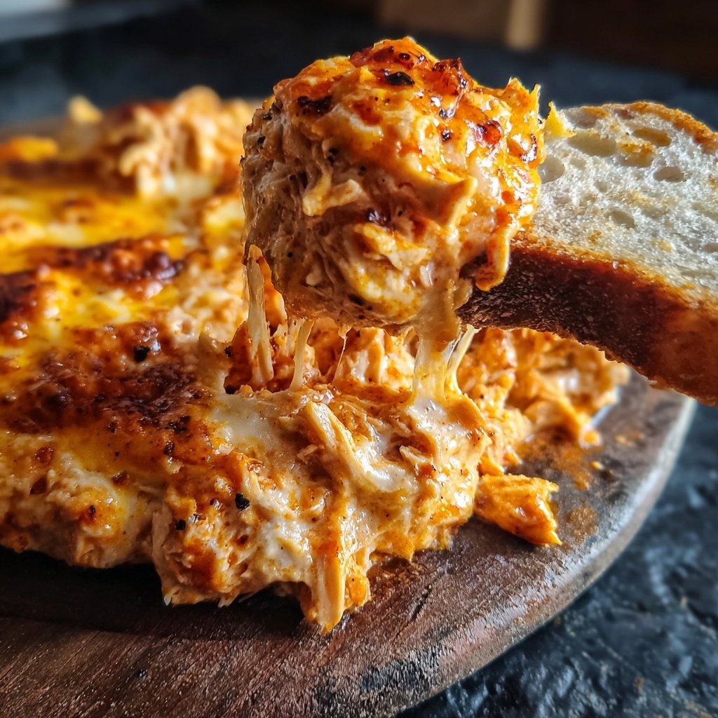 Cremiger Buffalo Hähnchen Dip