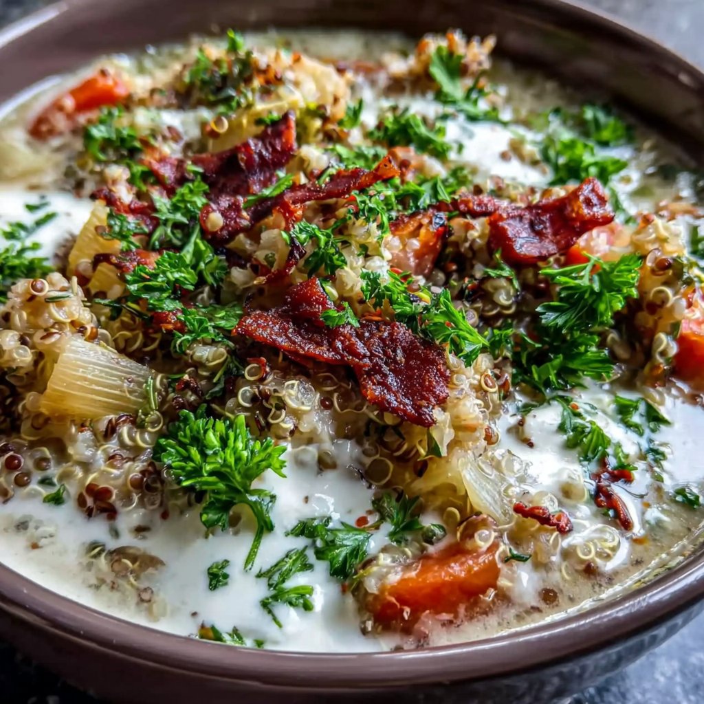 Pute Quinoa Suppe Bowl