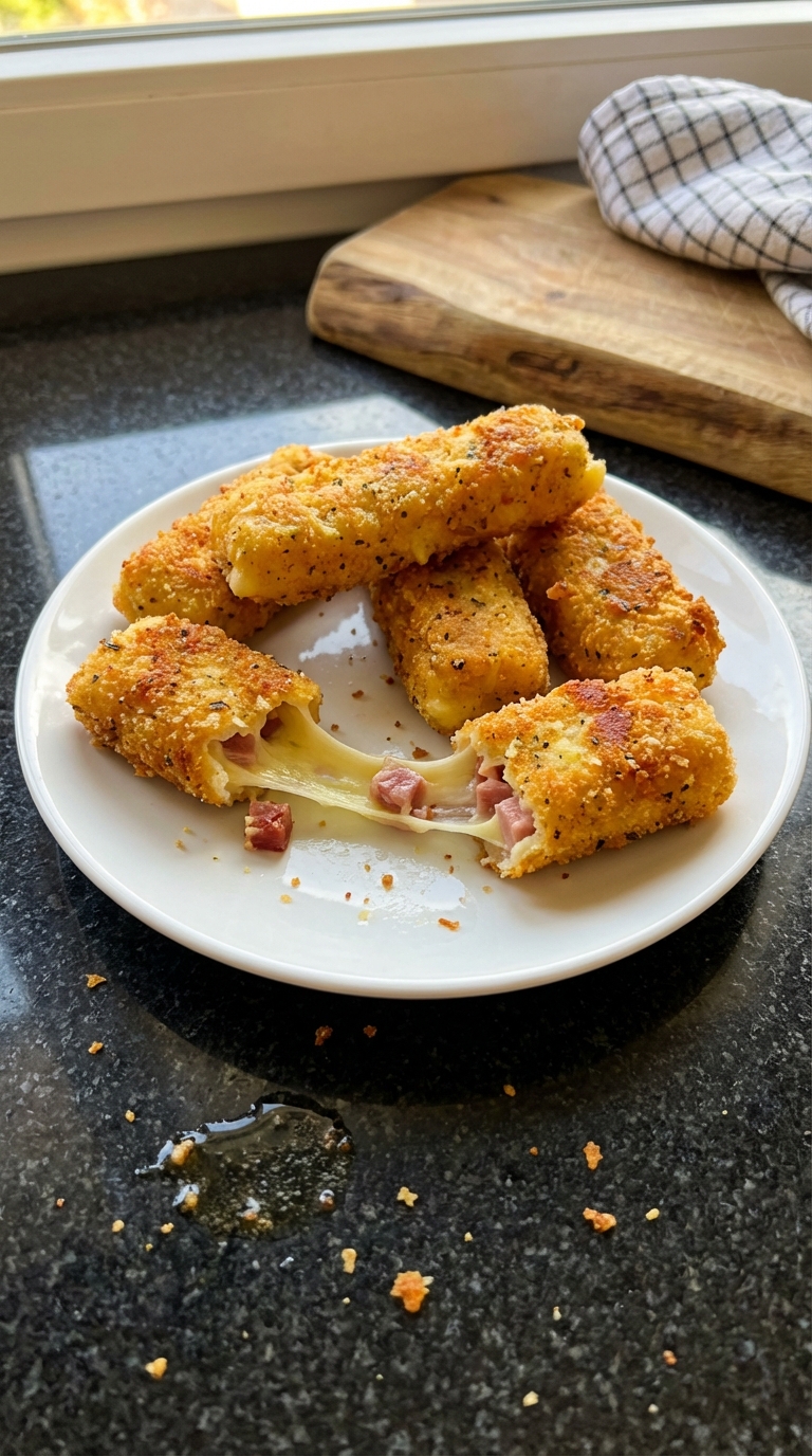 Käse Sticks mit Schinken