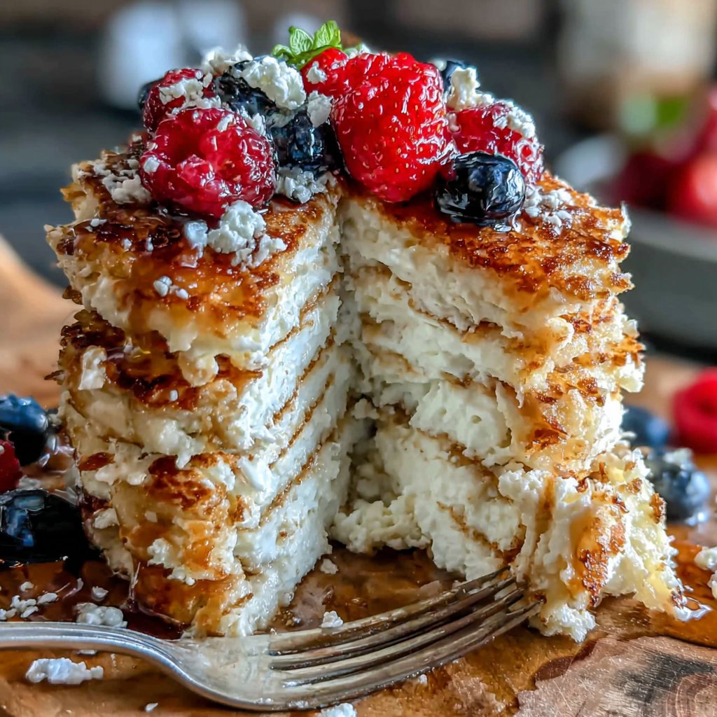 Hüttenkäse Protein Pfannkuchen