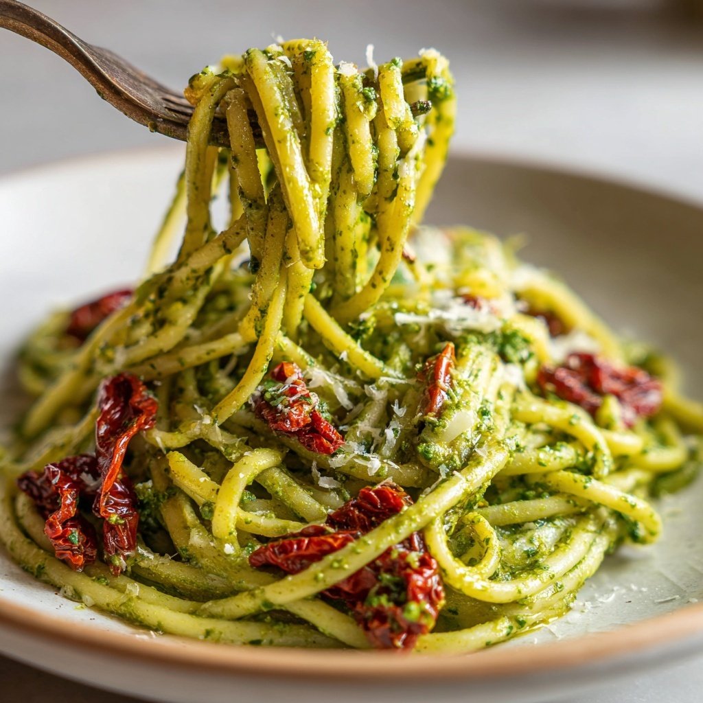 Veganer Pesto Pasta Salat
