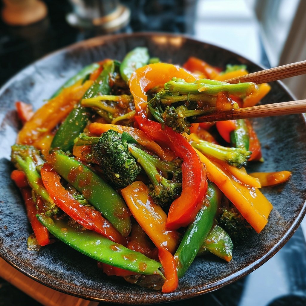 Klassisches Gemüse Wok Gericht