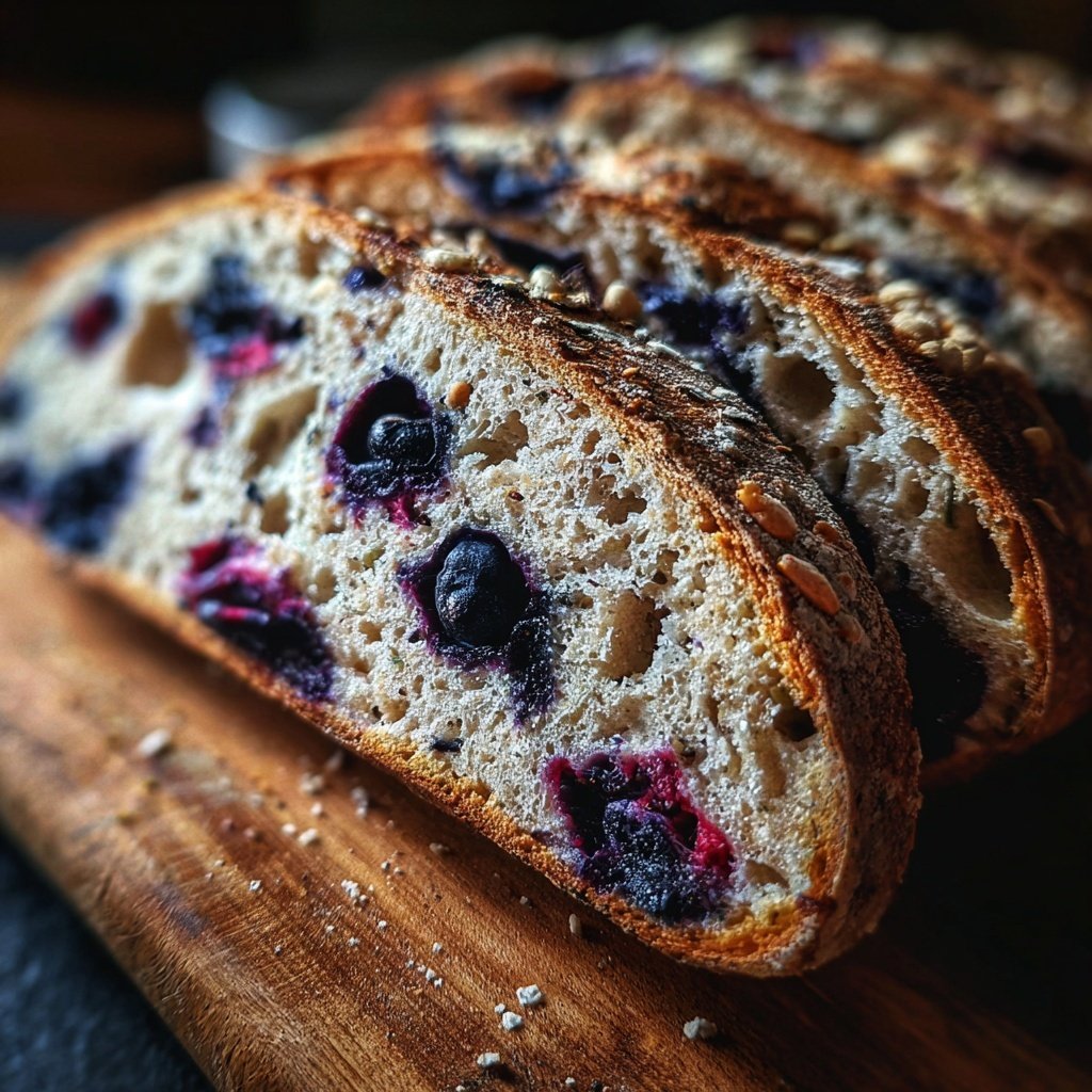 Kein Hefe Blaubeeren Zitrone Sauerteig Starter Laib