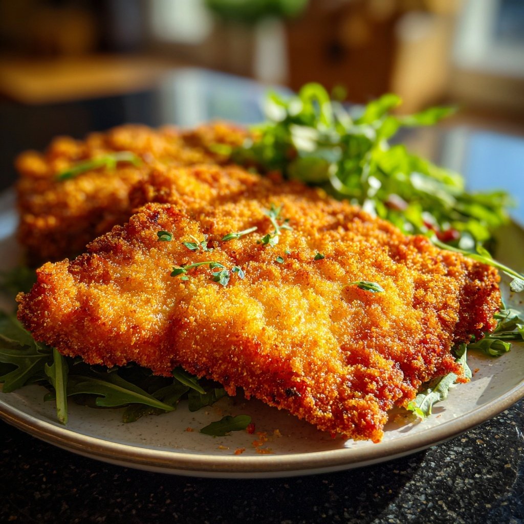 Feldsalat mit Sellerie Schnitzel